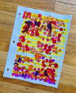 A piece of paper with paint on it

AI-generated content may be incorrect.